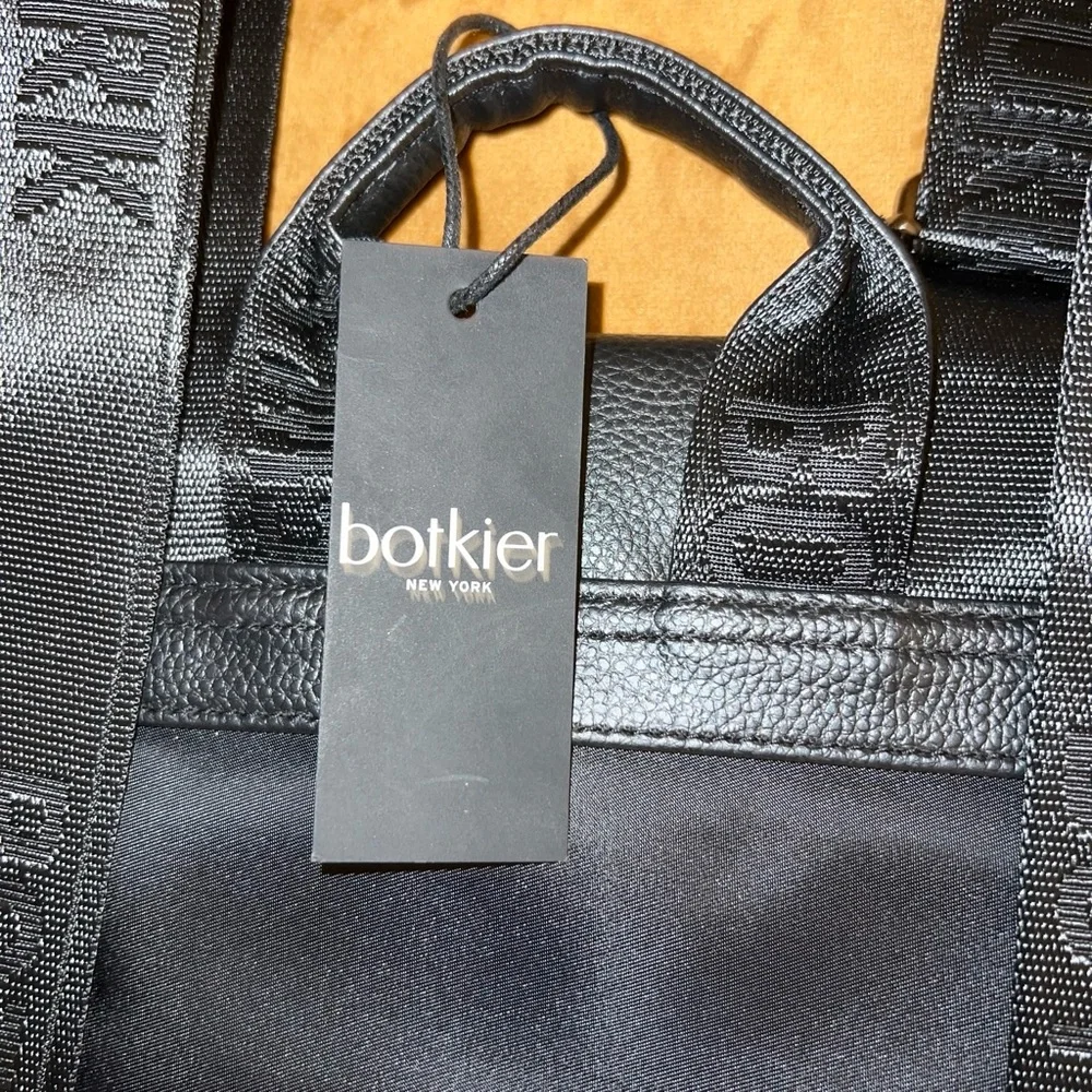 Botkier Black Nylon and Leather Convertible Backpack